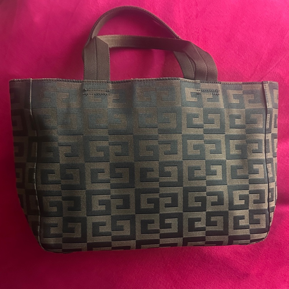 Givenchy Black & Brown Logo Plaque Tote